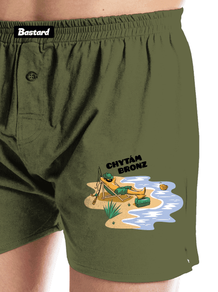 Chytám bronz pánské trenky Khaki