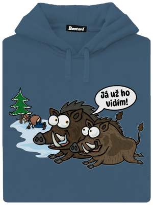 Já už ho vidím dámská mikina klokanka Denim