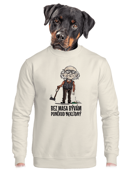 Neklidný bez masa unisex mikina bez kapuce Off White