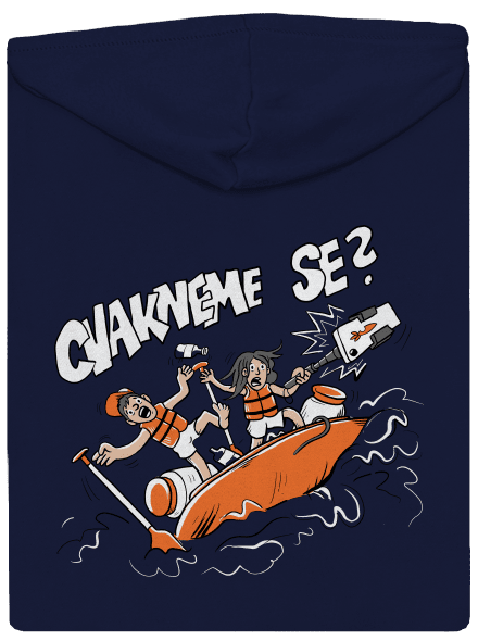 Cvakneme se pánská mikina na zip Navy