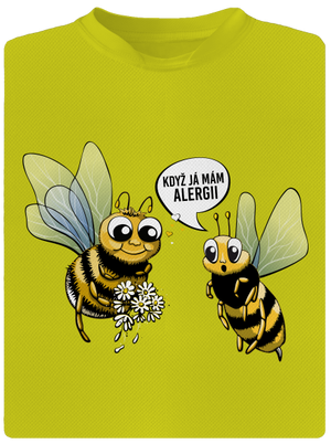 Alergická včelka pánské sportovní tričko Neon Yellow