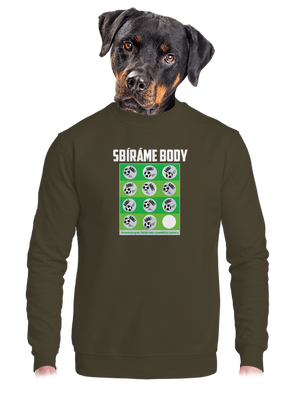 unisex mikina bez kapuce