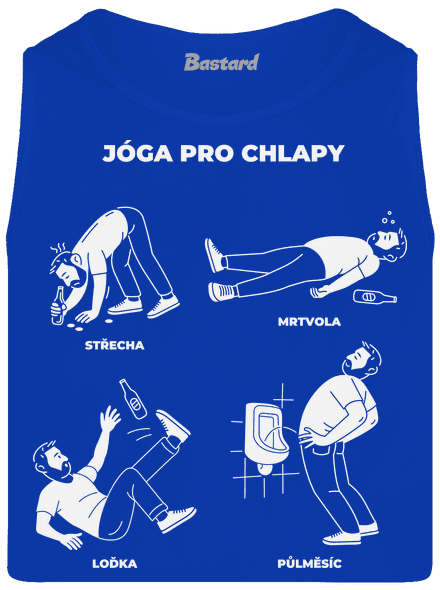 Jóga pro chlapy pánské tílko Royal Blue