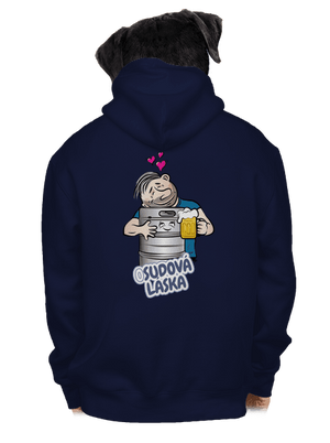 Osudová láska pánská mikina na zip Navy