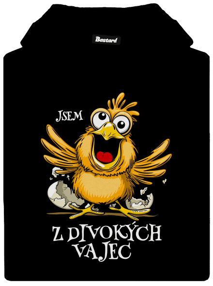 Z divokých vajec pánská mikina klokanka Black
