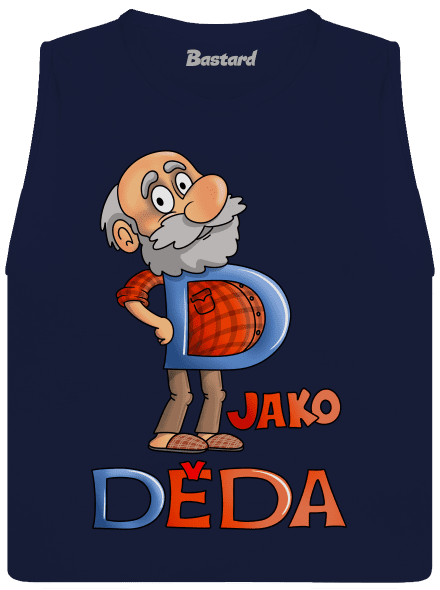 D jako děda dámské tílko volné Navy