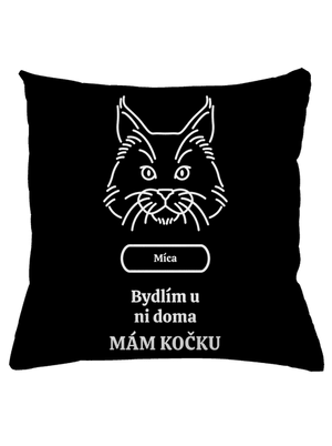 Nemůžu, mám kočku polštář Black