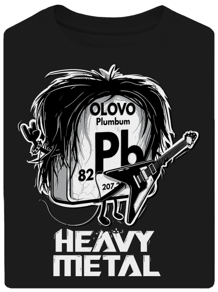 Heavy Metal unisex tričko oversized Black