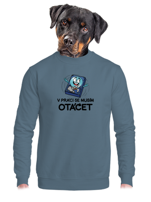 unisex mikina bez kapuce