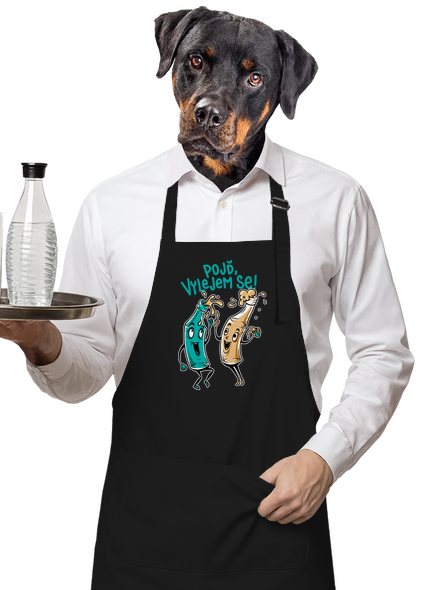 Vylitý zástěra Black
