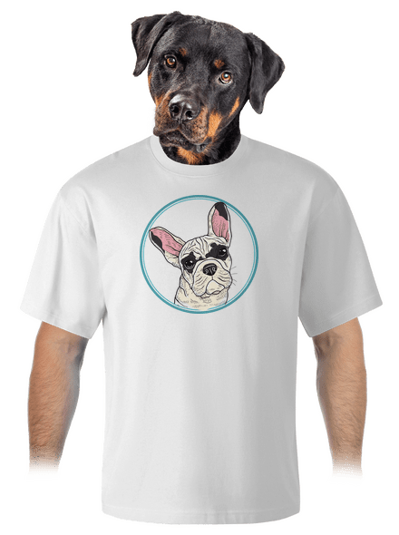 Buldoček unisex tričko oversized White