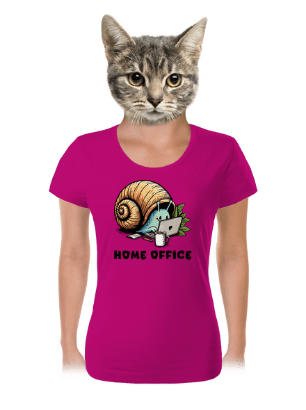Šnekův home office dámské tričko Fuchsia Red