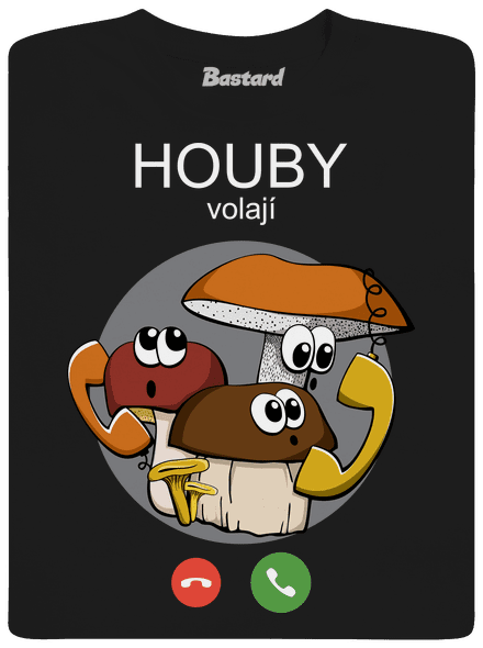 Houby volají pánské tričko Black