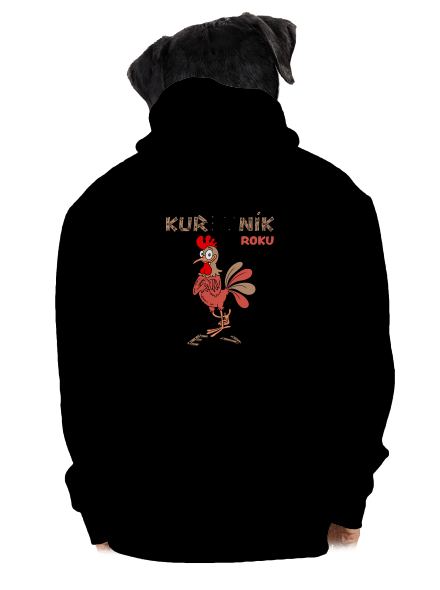 Kur(ev)ník roku pánská mikina na zip Black