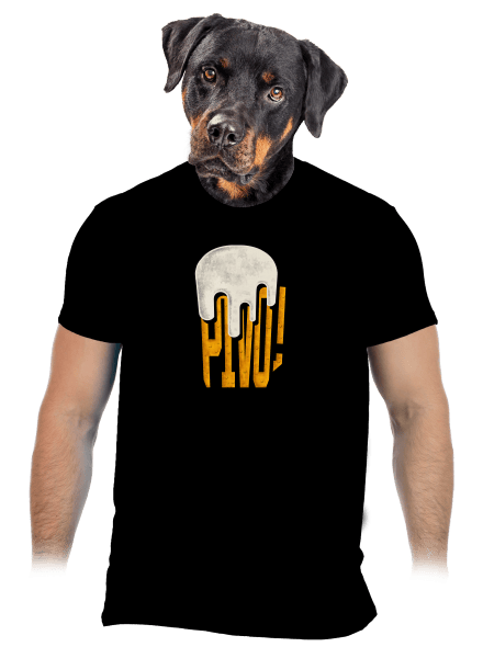 Nápis Pivo pánské tričko Black