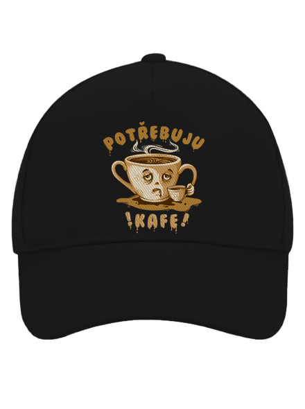 Potřebuju kafe kšiltovka baseballka Black