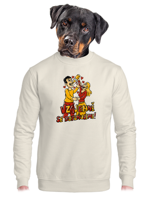 unisex mikina bez kapuce