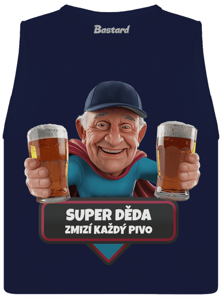 Super děda dámské tílko volné Navy
