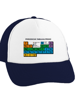 Periodická tabulka kšiltovka truckerka French Navy cap