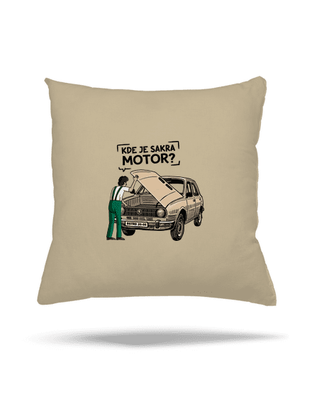 Kde je motor? polštář Beige