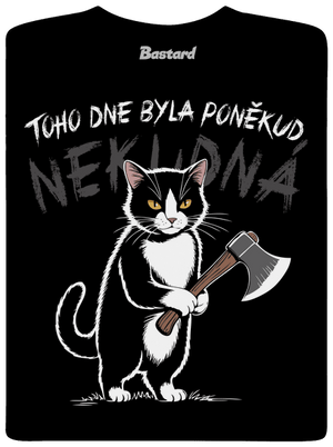 Neklidná kočka pánské dlouhý rukáv Black