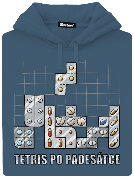 Tetris dámská mikina klokanka Denim