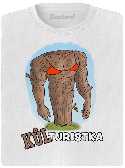 Kůlturista dámské sportovní tričko White