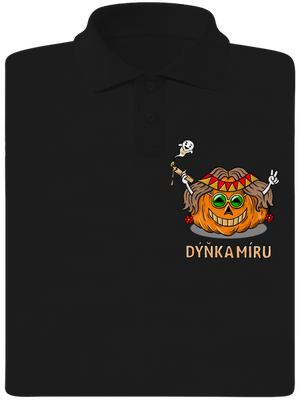Dýňka míru pánská polokošile Black