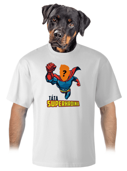 Táta superhrdina unisex tričko oversized White