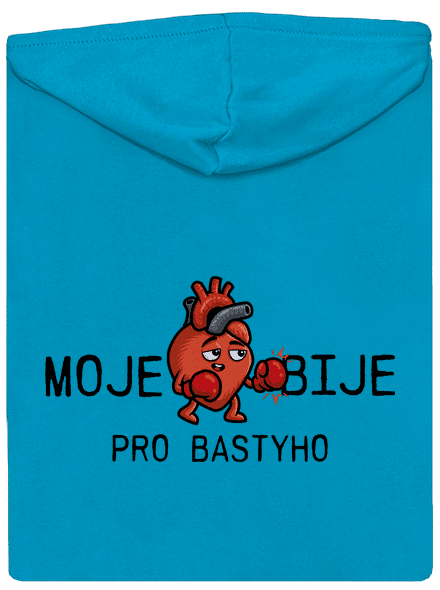 Moje srdce bije dámská mikina na zip Blue Atol