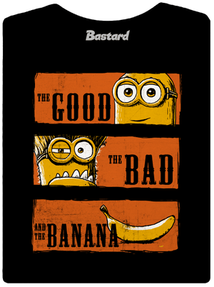 Hodný zlý a banán dámské tričko s lemem Black