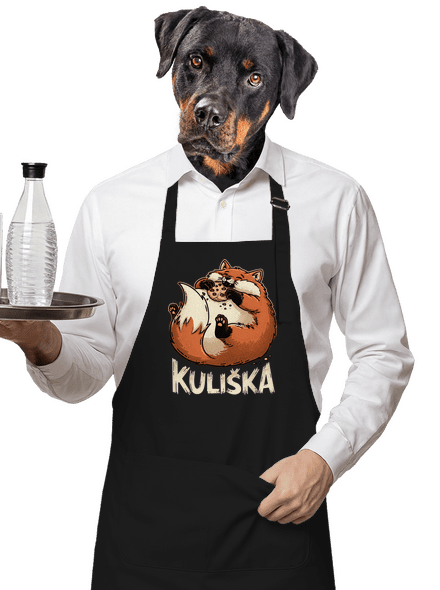 Kuliška zástěra Black