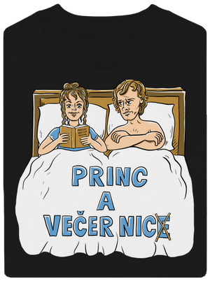 Princ a Večer nic unisex mikina bez kapuce Black