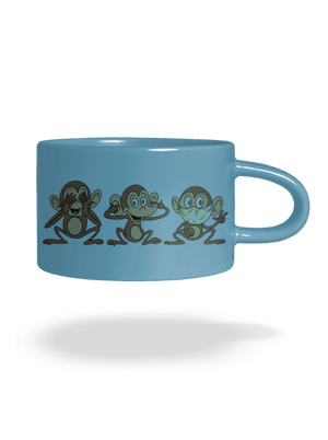 Opičky hrnek makronka Blue Macaron