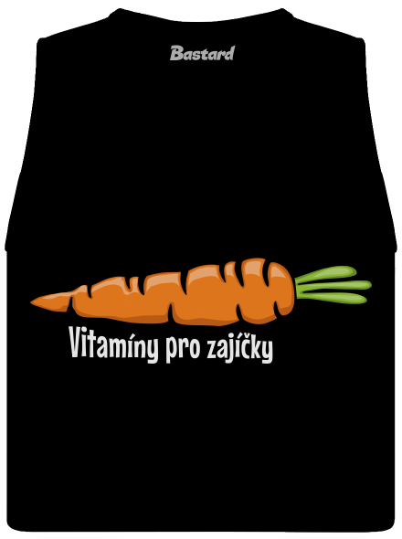 Vitamíny pro zajíčky dámské tílko volné Black