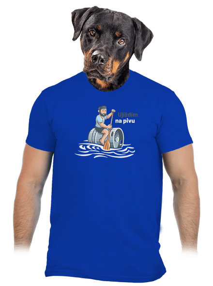 Ujíždím na pivu pánské tričko Royal Blue