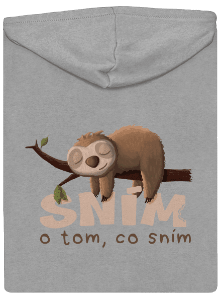 Sním o tom, co sním pánská mikina na zip Light Melange