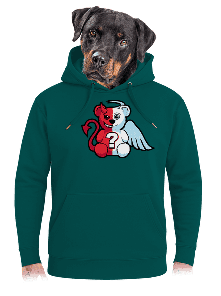 Anděl vs. ďábel unisex mikina premium Emerald Green