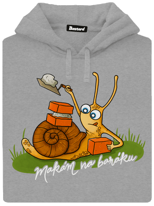 Makám na baráku pánská mikina klokanka Light Melange