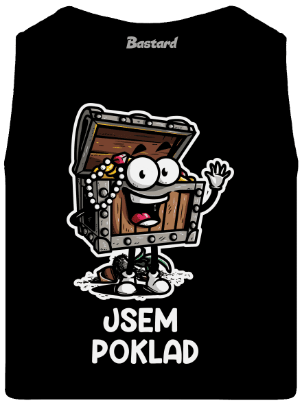 Jsem poklad pánské tílko Black