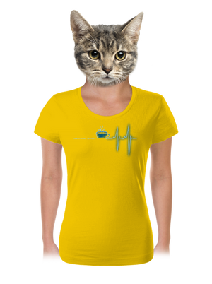 Coffee help dámské tričko Yellow