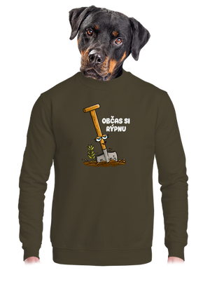 Občas si rýpnu unisex mikina bez kapuce Urban Khaki