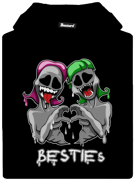 Besties dětská mikina klokanka Black