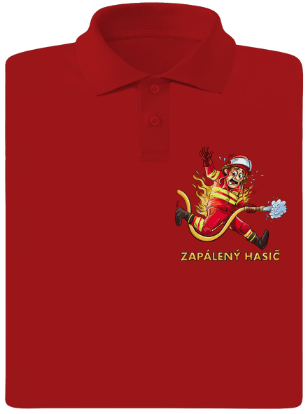 Zapálený hasič a hasička pánská polokošile Red Mal