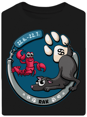 Psí horoskop: Rak unisex tričko oversized Black