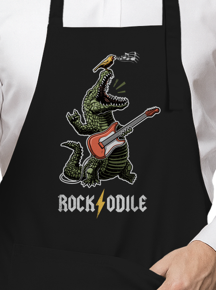 Rockodile zástěra Black