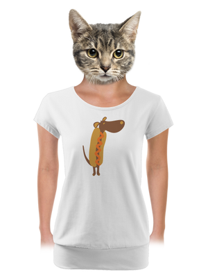 dámské tričko s lemem