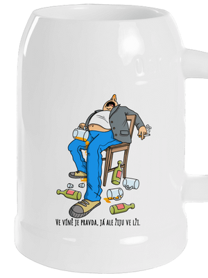 Žiju ve lži půllitr White