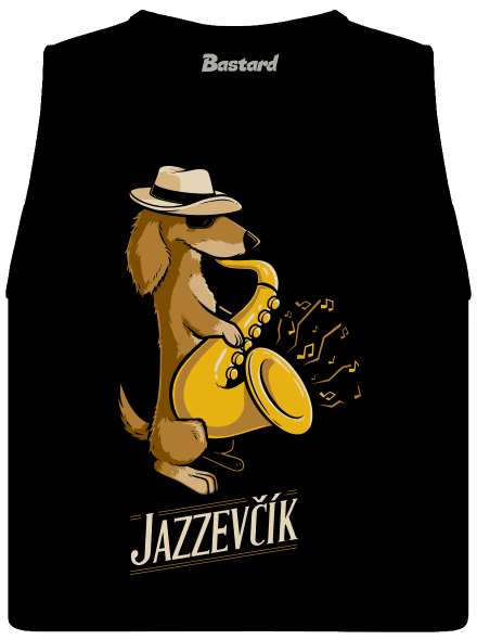 Jazzevčík dámské tílko volné Black