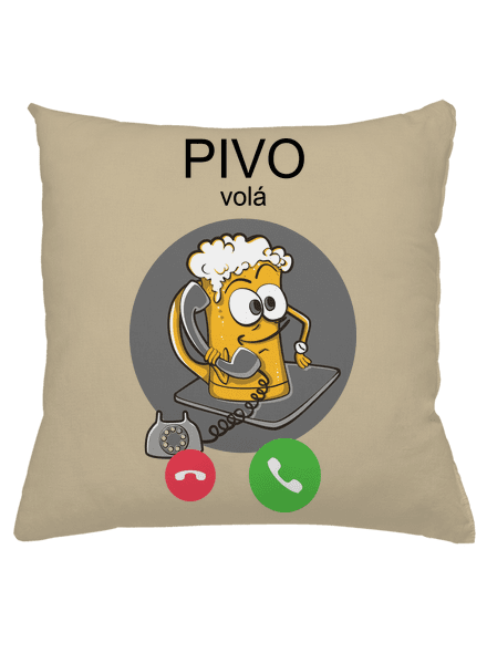 Pivo volá polštář Beige